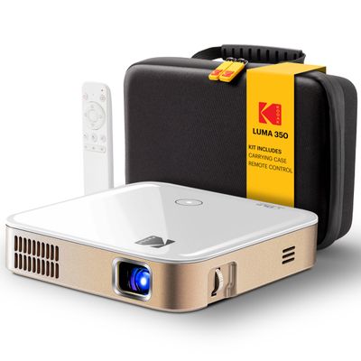 Kodak Luma 350 Smart Portable Projector  Rechargeable Wi-Fi Video Projector with Android OS, Screen Mirroring, Remote Control & Luma App, Includes Carrying Case