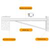 BAIFUPIANZHEN Outdoor Security Wall Pole Mounting Loop Bracket,Long Arm Support Monitoring Pole Hoop Bracket,Surveillance Security Camera Mount Bracket,for CCTV Security Camera view 3