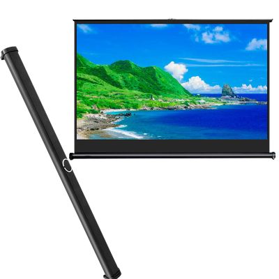 Desktop Projector Screen, Manual Projection Screen, Movable Pull-up Projection Screen, for Garden Bedroom Camping Tent Cinema, Anti-Crease Movie Projection Screens for Indoor Home Office Theater(40"4: