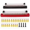 2pcs 12 Terminal Bus Bar Power Distribution Block 48V 150A Low Resistance Good Conductivity for Cars RVs Ships view 1
