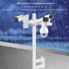 BAIFUPIANZHEN Surveillance Security Camera Pole Mount Bracket, IP Camera Bracket Vertical Pole Mount Adapter Brackets,Universal Long Arm Support Monitoring Pole Hoop Bracket,for CCTV & IP Cameras view 2