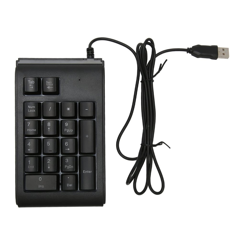 Aurovibe 19 Key Numeric Keypad, USB Wired Number Pad with 3 Colors Backlit, U Shaped Soft Touch Keys, Plug and Play for Laptop PC Desktop, Excellent for Spreadsheets and Financial Apps
