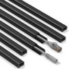 ZhiYo 85in Cord Covers for Wires on Wall, 1 Mini Cord Hider Wall, Self-Adhesive Wire Covers for Cords, Paintable TV Cable Hider Cable Management Kit, 6X L14.2in, W0.46in H0.3in, CMR05 Black view 1