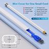 ZhiYo 85in Cord Covers for Wires on Wall, 1 Mini Cord Hider Wall, Self-Adhesive Wire Covers for Cords, Paintable TV Cable Hider Cable Management Kit, 6X L14.2in, W0.46in H0.3in, CMR05 Black view 2