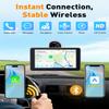 7 Wireless Apple CarPlay & Android Auto Screen - Portable Car Display with AirPlay, Screen Mirroring, FM/AUX Audio, Easy to Install, Convenient Upgrade for Older Cars, Families, Commuters view 2