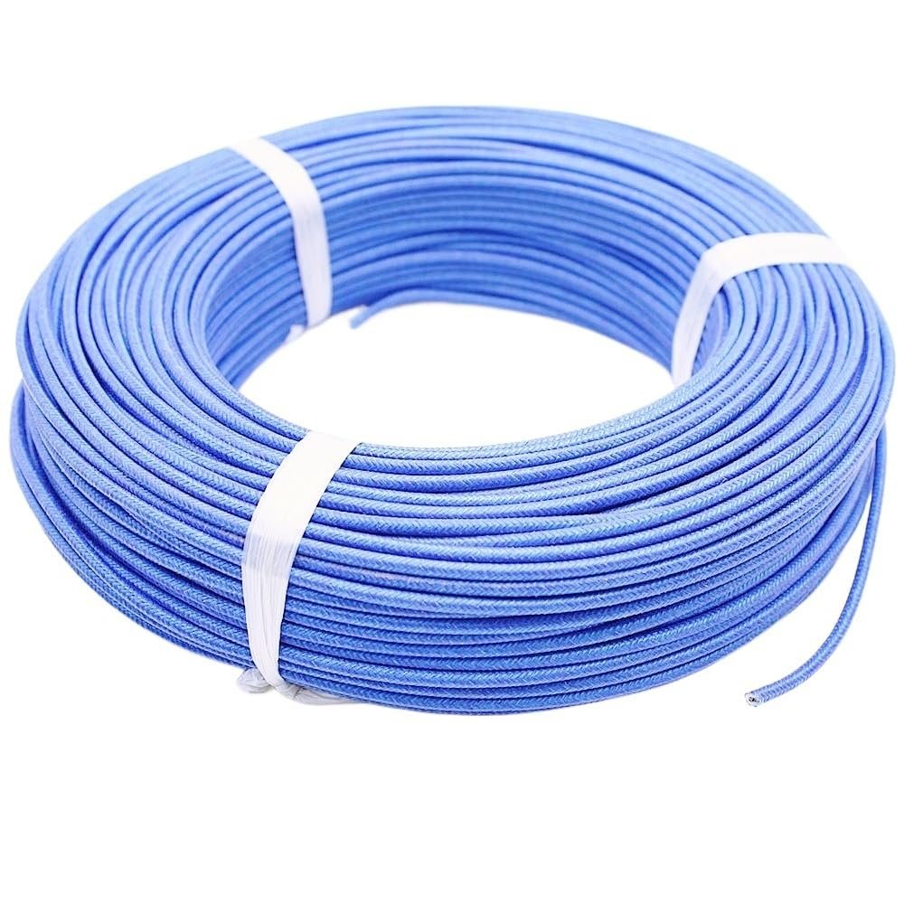 Heat Resistant 300C Glass Fiber Braided high Temperature Silicone Wire and Cable 22AWG 0.3mm2-9AWG 6.0 mm2(0.3mm 22AWG)