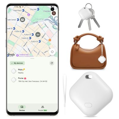 Air Tag for AndroidNOT for iOS or Huawei Bluetooth Tracker for Android Smart Tracking Tag for Google Find My Device App Item Finder for Backpack, Keys (White)