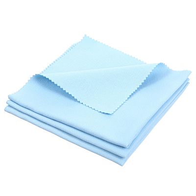 3PCS Microfiber Cleaning Cloth for GlassesMicrofiber Polishing Cloths,Computer Screen Cleaner, Universal Soft Premium Polishing Cloth for Guitar Glasses, Lens, Screens & More(11,8"x11.8")(Blue)