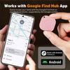 2025 Upgraded Android Air Tracker 4 Pack, Bluetooth Tracker for Android Phones, Compatible with Google Find Hub Device, Item Locator for Keys, Luggage, Backpack, Travel, Pink view 2