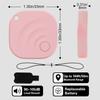 2025 Upgraded Android Air Tracker 4 Pack, Bluetooth Tracker for Android Phones, Compatible with Google Find Hub Device, Item Locator for Keys, Luggage, Backpack, Travel, Pink view 4