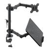 KEIYANA Laptop Desktop Double Arm Computer Monitors Bracket Computer Mount Stand for Office Game Ergonomic Monitors Holder Space Saving Monitors Stand view 1