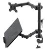 KEIYANA Laptop Desktop Double Arm Computer Monitors Bracket Computer Mount Stand for Office Game Ergonomic Monitors Holder Space Saving Monitors Stand view 4