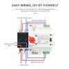 1pc Single Phase Din Rail ATS 110V 220V Dual Power Automatic Transfer Electrical Selector Switches Uninterrupted 2P 63A 100A 125A(230V,63A) view 2