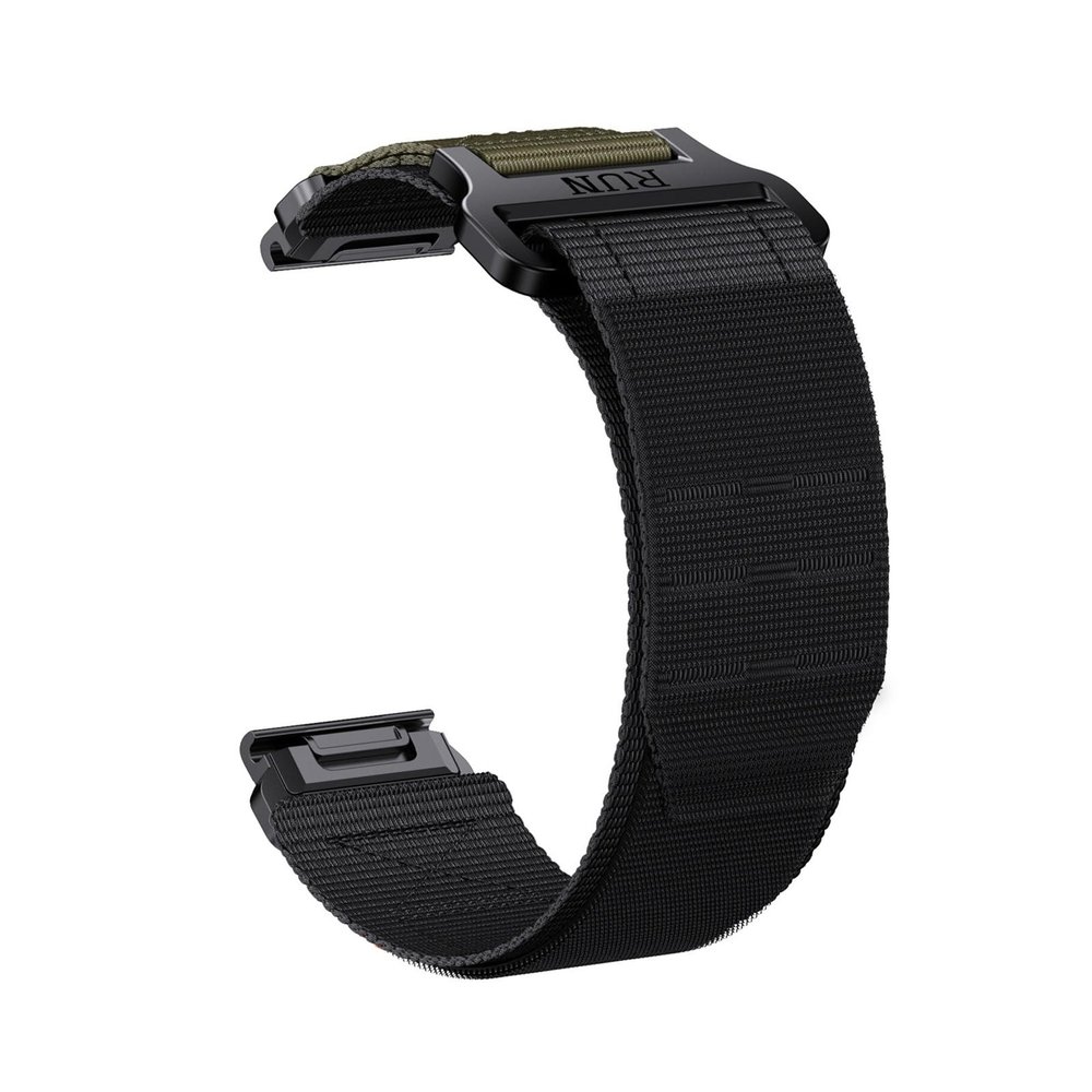 22/26mm Nylon QuickFi Band For Garmin Fenix 8 7 7X 6 6X Pro 5 5X Plus MARQ Series/Tavtix 7pro Replace Bracelet Correa(Black Army Green,22mm)