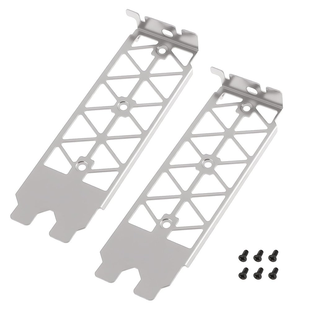 Briny River 2pcs Full Height Brackets with Screws 820178-001 PK3RJ Compatible with Nvidia P40 M60 P100 V100