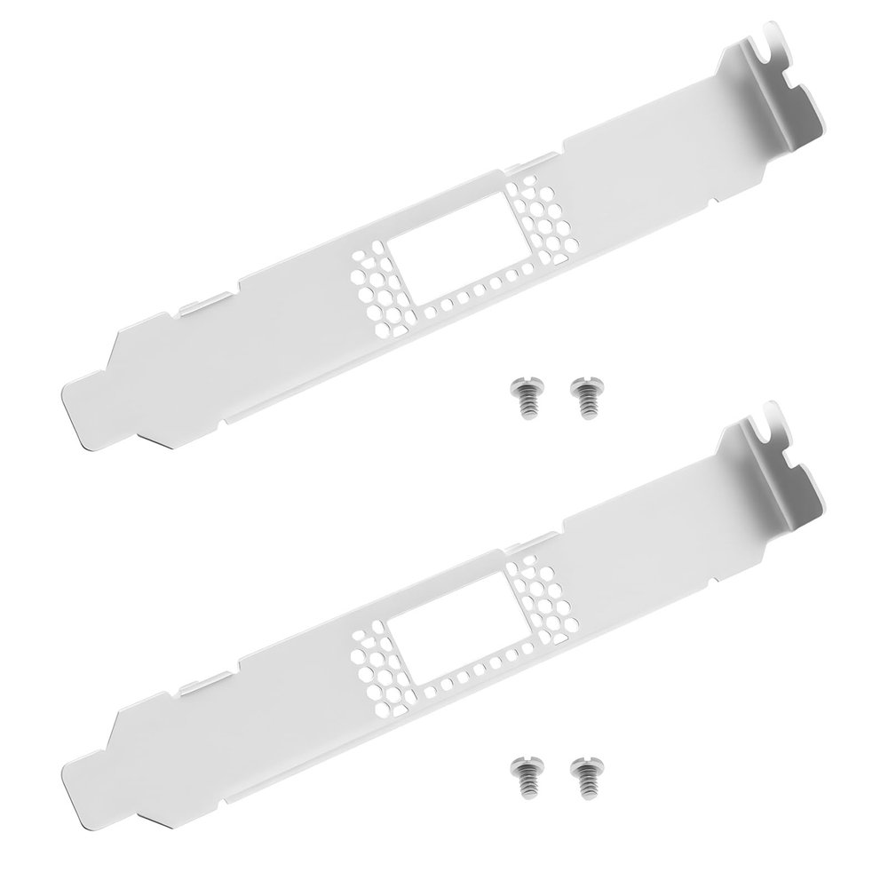 ECSiNG 2pcs Full Bracket 120.5x18 mm NIC Bracket Compatible with Mellanox CX455A MCX455A