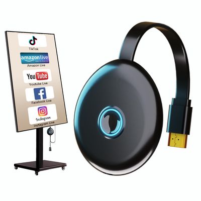 Wireless Display Adapter Designed for Multimedia Live Streaming Broadcast with Landscape/Portrait Screen Display Perfect for TikTok,YouTube,Amazon Live