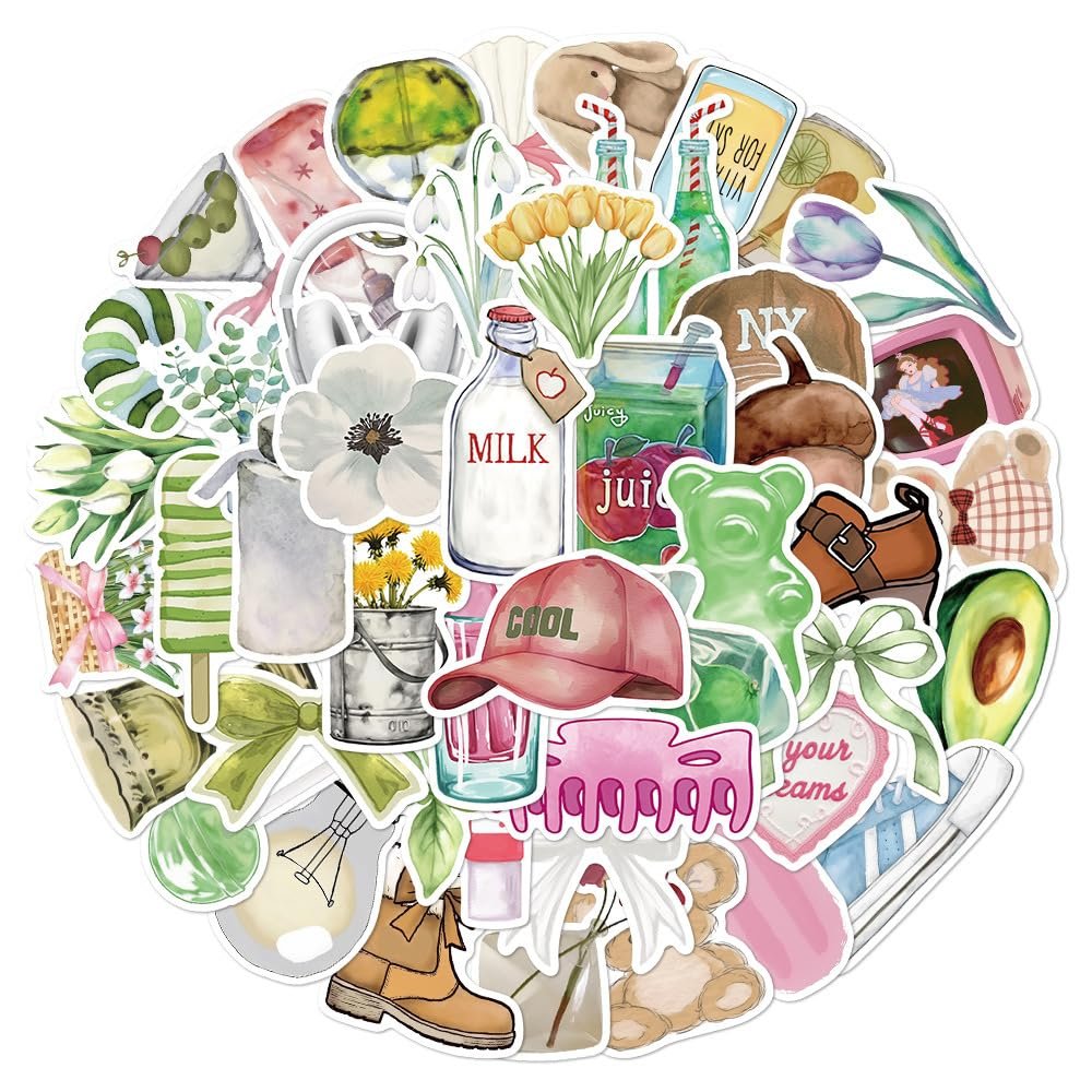 100 The Clean Girl Stickers ins Fenggao Beauty Creative Decorative Mobile Case Mobile Stickers