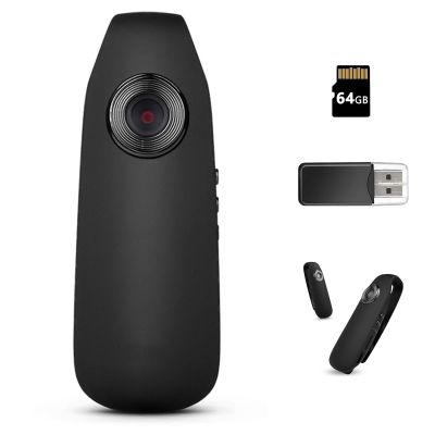 TWWFKK 1080P Body Camera, 64GB Wearable Mini Camera with Magnetic Clip, Hands Free Action Cam for Sports, Cycling, Pet, Travel, Home Security, Audio Video Recorder
