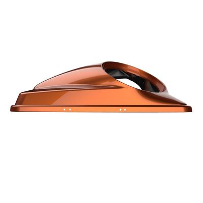 Advanblack Color-Matched Dual 8" Speaker Lids for Harley Rushmore Rear Tour Trunk Pack  Fits Razor, Chopped & King Rear Tour Trunk Pack  ABS Plastic with Backrest Pad (Baja Orange)