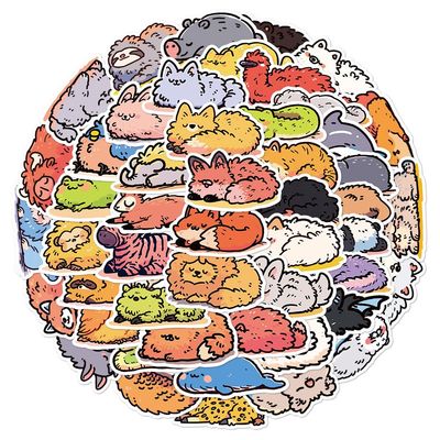 100 Cute Little Animals Waterproof Vinyl Stickers, Water Bottles, Laptops, Phones, Skateboards - Perfect for Kids, Adults, Teens and Girls