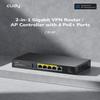 Cudy C200P Hardware AP Controller and VPN Router, PoE or DC Powered, Manage Up to 200 APs, Captive Portal, USB 3.0 Port, Easy and Intelligent Network Monitor & Maintenance view 2