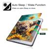 360Rotating Stand Case for 7" Kindle Paperwhite (12th Generation, 2024) & Kindle Colorsoft Signature Edition, Durable PU Leather Cover with Auto Wake/Sleep for Men, Women, Sunflower Cow view 3