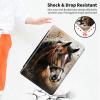 360Rotating Stand Case for 7" Kindle Paperwhite (12th Generation, 2024) & Kindle Colorsoft Signature Edition, Durable PU Leather Cover with Auto Wake/Sleep for Men, Women, Horse view 4