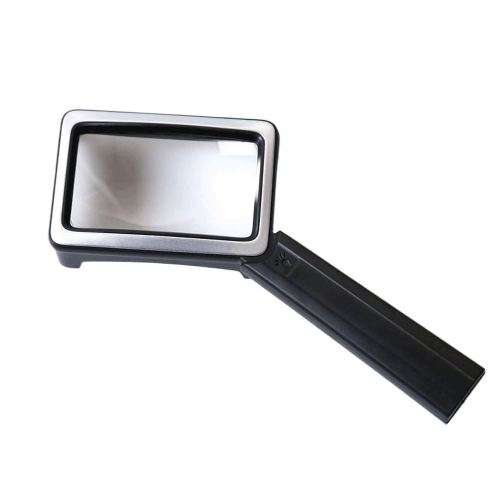 MVUYO Lens Magnifier Hand-held Rectangular Magnifying Glass(D)