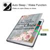 360Rotating Stand Case for 7" Kindle Paperwhite (12th Generation, 2024) & Kindle Colorsoft Signature Edition, Durable PU Leather Cover with Auto Wake/Sleep for Men, Women, Flower Bible view 3