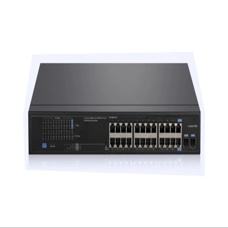 Original and Genuine Switches MS4024P-PWR-EI [unmanaged/24-port Gigabit Ethernet+2-Port Gigabit Optical/rackmountable/Monitoring Special] One Year Warranty