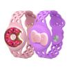 Compatible with Airtag Bracelet, Cute Cartoon Air Tag Watch Band Case, Waterproof Air Tag Holder Hidden Adjustable Wristband Soft Silicone Air Tagholder for Kids, 2 Pack(B) view 1