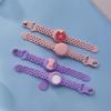 Compatible with Airtag Bracelet, Cute Cartoon Air Tag Watch Band Case, Waterproof Air Tag Holder Hidden Adjustable Wristband Soft Silicone Air Tagholder for Kids, 2 Pack(B) view 3