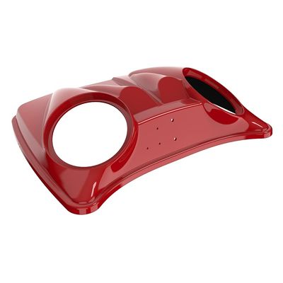 Advanblack Color-Matched Dual 8" Speaker Lids for Harley Rushmore Rear Tour Trunk Pack  Fits Razor, Chopped & King Rear Tour Trunk Pack  ABS Plastic with Backrest Pad (Billiard Red)