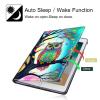 360Rotating Stand Case for 7" Kindle Paperwhite (12th Generation, 2024) & Kindle Colorsoft Signature Edition, Durable PU Leather Cover with Auto Wake/Sleep for Men, Women, Colorful Owl view 3