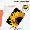 360Rotating Stand Case for 7" Kindle Paperwhite (12th Generation, 2024) & Kindle Colorsoft Signature Edition, Durable PU Leather Cover with Auto Wake/Sleep for Men, Women, Butterfly Sunflower view 4
