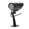 Sanpyl Dummy Camera CCTV Security Cam with Blinking Red IR LED for Indoor Outdoor Use, with Mounting Screws Wall Plugs Warning Stickers (Black) view 1