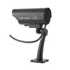 Sanpyl Dummy Camera CCTV Security Cam with Blinking Red IR LED for Indoor Outdoor Use, with Mounting Screws Wall Plugs Warning Stickers (Black) view 2