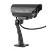 Sanpyl Dummy Camera CCTV Security Cam with Blinking Red IR LED for Indoor Outdoor Use, with Mounting Screws Wall Plugs Warning Stickers (Black) view 4