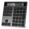Rechargeable Wireless Number Pad for Laptop, 34 Keys Numeric Keypad with Dual Bluetooth & Display, 2-in-1 Numpad and Calculator, Slim Portable Number Pad Keyboard for Windows, Mac, PC, Tablet view 1