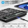Rechargeable Wireless Number Pad for Laptop, 34 Keys Numeric Keypad with Dual Bluetooth & Display, 2-in-1 Numpad and Calculator, Slim Portable Number Pad Keyboard for Windows, Mac, PC, Tablet view 2