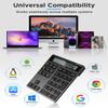 Rechargeable Wireless Number Pad for Laptop, 34 Keys Numeric Keypad with Dual Bluetooth & Display, 2-in-1 Numpad and Calculator, Slim Portable Number Pad Keyboard for Windows, Mac, PC, Tablet view 3