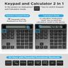 Rechargeable Wireless Number Pad for Laptop, 34 Keys Numeric Keypad with Dual Bluetooth & Display, 2-in-1 Numpad and Calculator, Slim Portable Number Pad Keyboard for Windows, Mac, PC, Tablet view 4