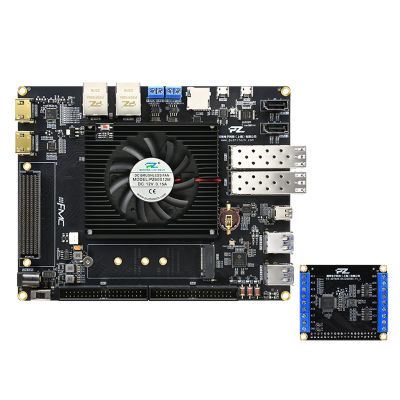 AMD ZU15EG Development Board Zynq UltraScale+ ARM FPGA Platform with 4GB DDR4 PS 2GB DDR4 PL FMC HPC SFP HDMI SATA MIPI AI Video Processing Educational Kit (ADDA Package)