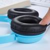 Waneni Wired Headphones Bulk 2 Pack for Classroom School, 3.5mm Pulg, Lightweight, Sturdy Headsets for Kids Students and Adults (Orange & Light Blue) view 2