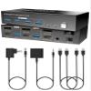 Dual Monitor HDMI DP KVM Switch, 2 Computers 4K60Hz Dual Monitor KVM Switches for Dual PC or Laptops,4 USB 3.0 Ports Support Extended/Copy Mode with DC 12V Adapter&Wired Controller view 1
