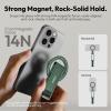 ULANZI MA60 Magnetic Phone Tripod Stand for iPhone - Aluminium Smartphone Mini Tripod Pocket Cell Phone Stand Strong Magnet Quick Mount Compatible with iPhone 16 15 14 13 13 Series, Green view 4