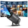 Mini Portable Projector with WiFi and Bluetooth,Support Movie Projector 1080P HD,Auto Keystone Correction,180 Rotatable,Compatible with TV Stick, HDMI, USB, Smartphone, Laptop (Grey) view 1