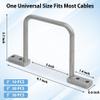 3 Inch Cable Distribution Ring: 30 Pcs Cable Management D Ring - Aluminum D Ring for Commercial Residential Use - Organize & Secures Electric Network Patch Cables Power Cords - Silver view 2