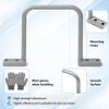 3 Inch Cable Distribution Ring: 30 Pcs Cable Management D Ring - Aluminum D Ring for Commercial Residential Use - Organize & Secures Electric Network Patch Cables Power Cords - Silver view 3